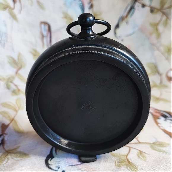 Non-Working Heavy Black Metal Desk Table Glass Face Clock Made in India - Picture 3 of 7